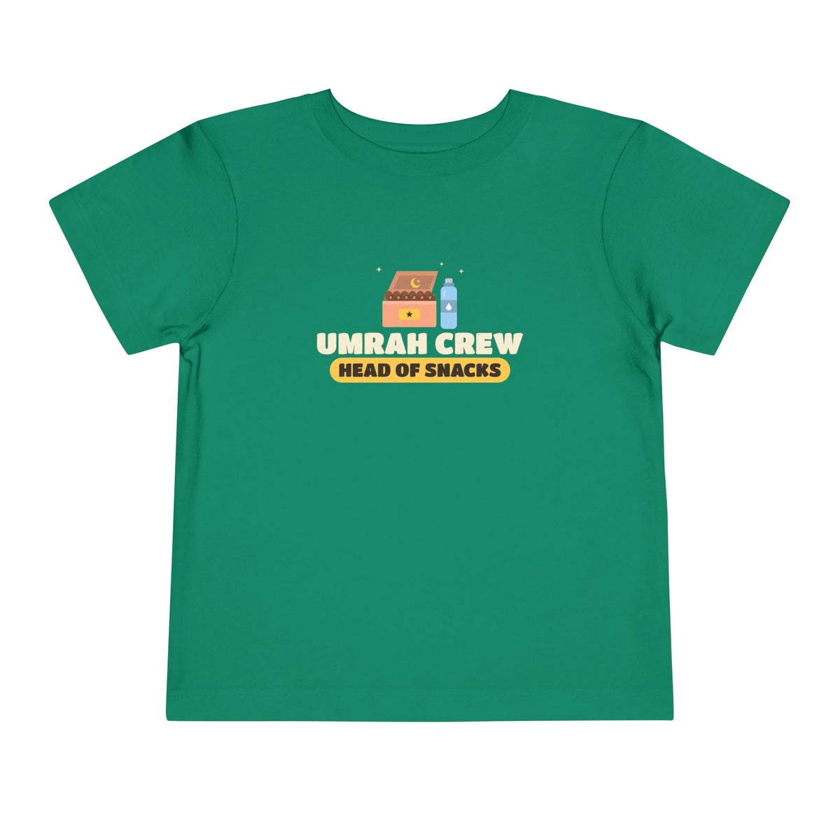 Umrah Crew Head Of Snacks Toddler T-Shirt in Kelly – AdabStars