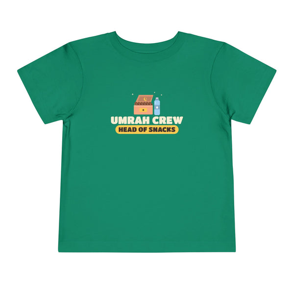 Umrah Crew Head Of Snacks Toddler T-Shirt in Kelly – AdabStars