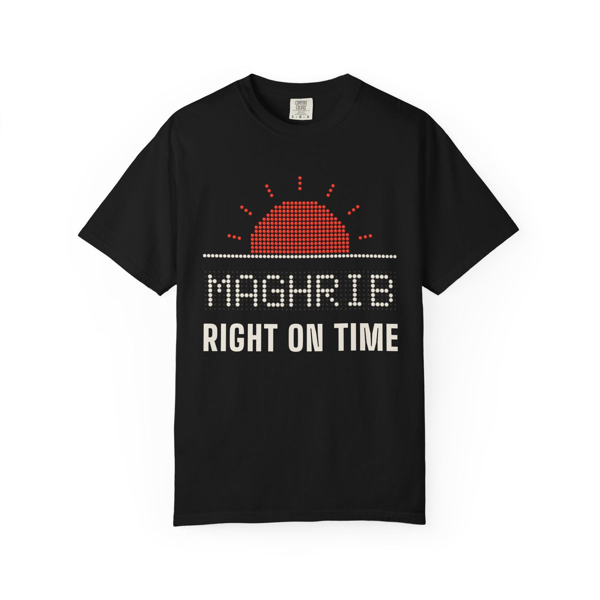 Maghrib: Right on Time Islamic Heavyweight T-Shirt in Black – AdabStars