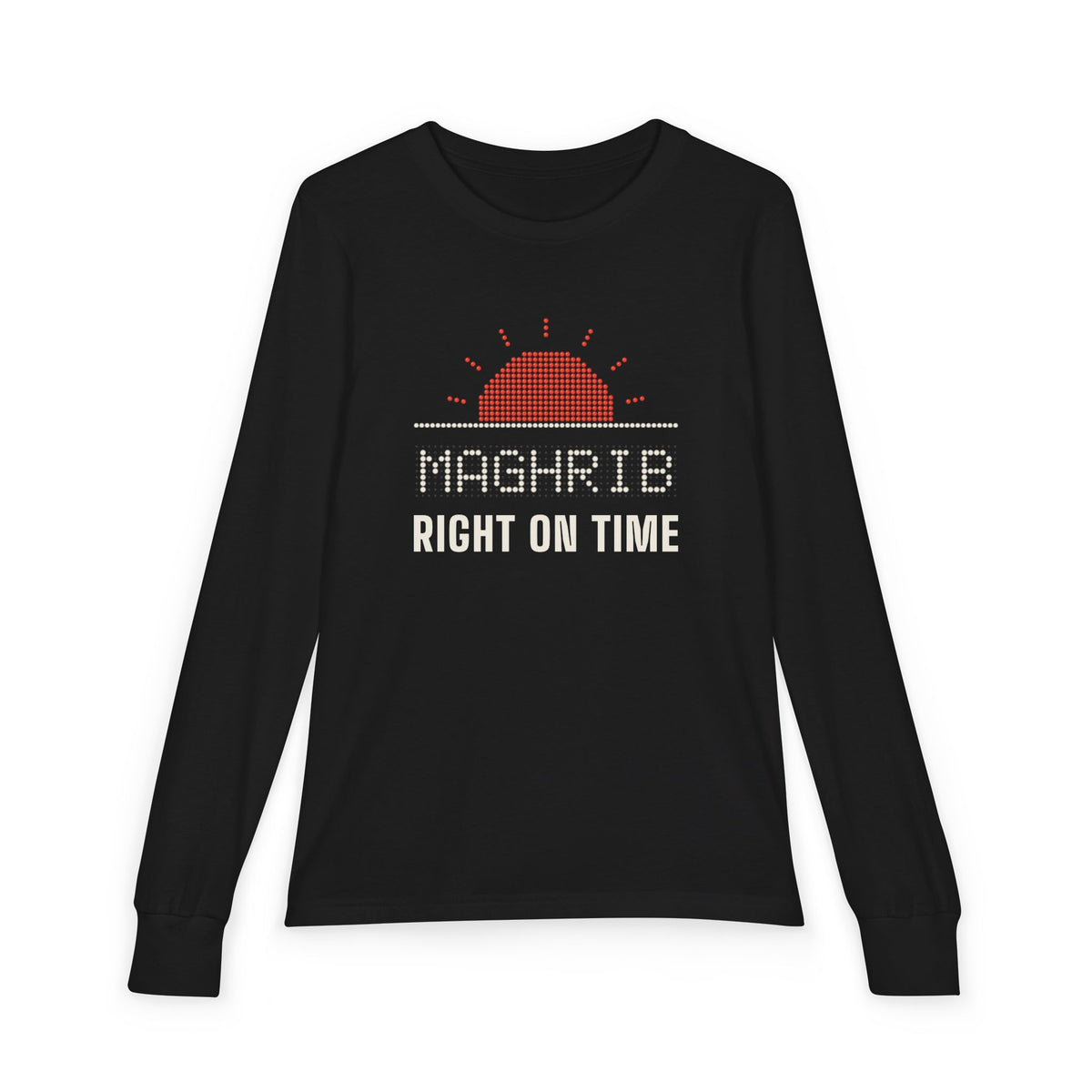 Maghrib: Right on Time Islamic Kids Kids Long Sleeve Shirt in Black – AdabStars