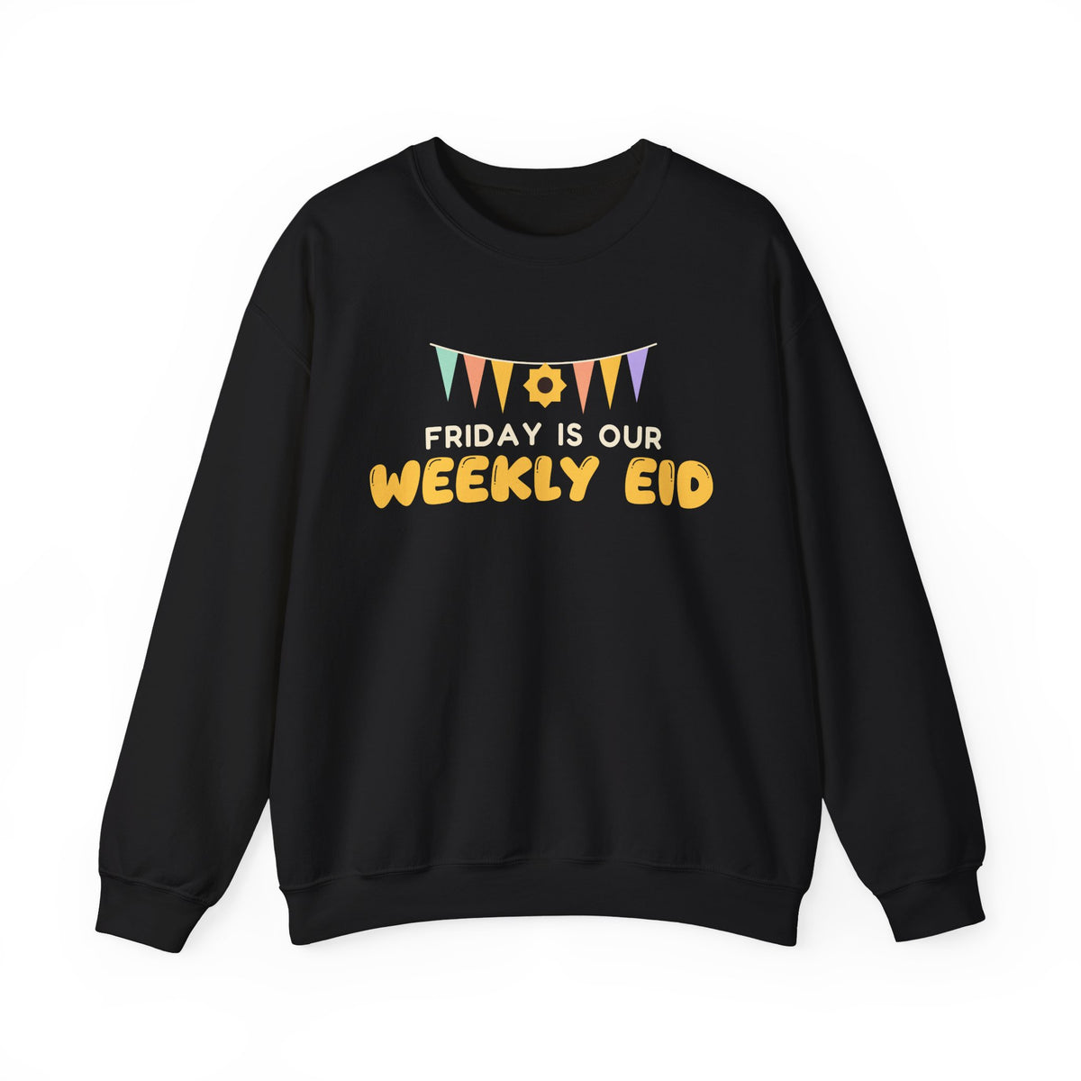 Friday Is Our Weekly Eid Crewneck Sweatshirt in Black – AdabStars