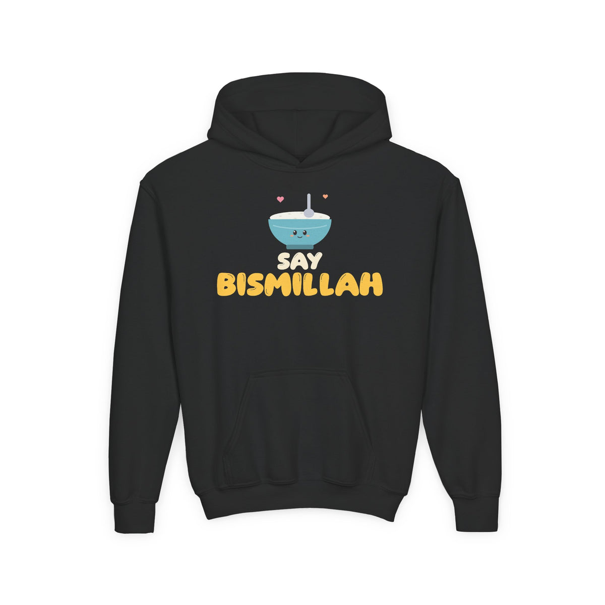 Say Bismillah Islamic Kids Hoodie in Black – AdabStars