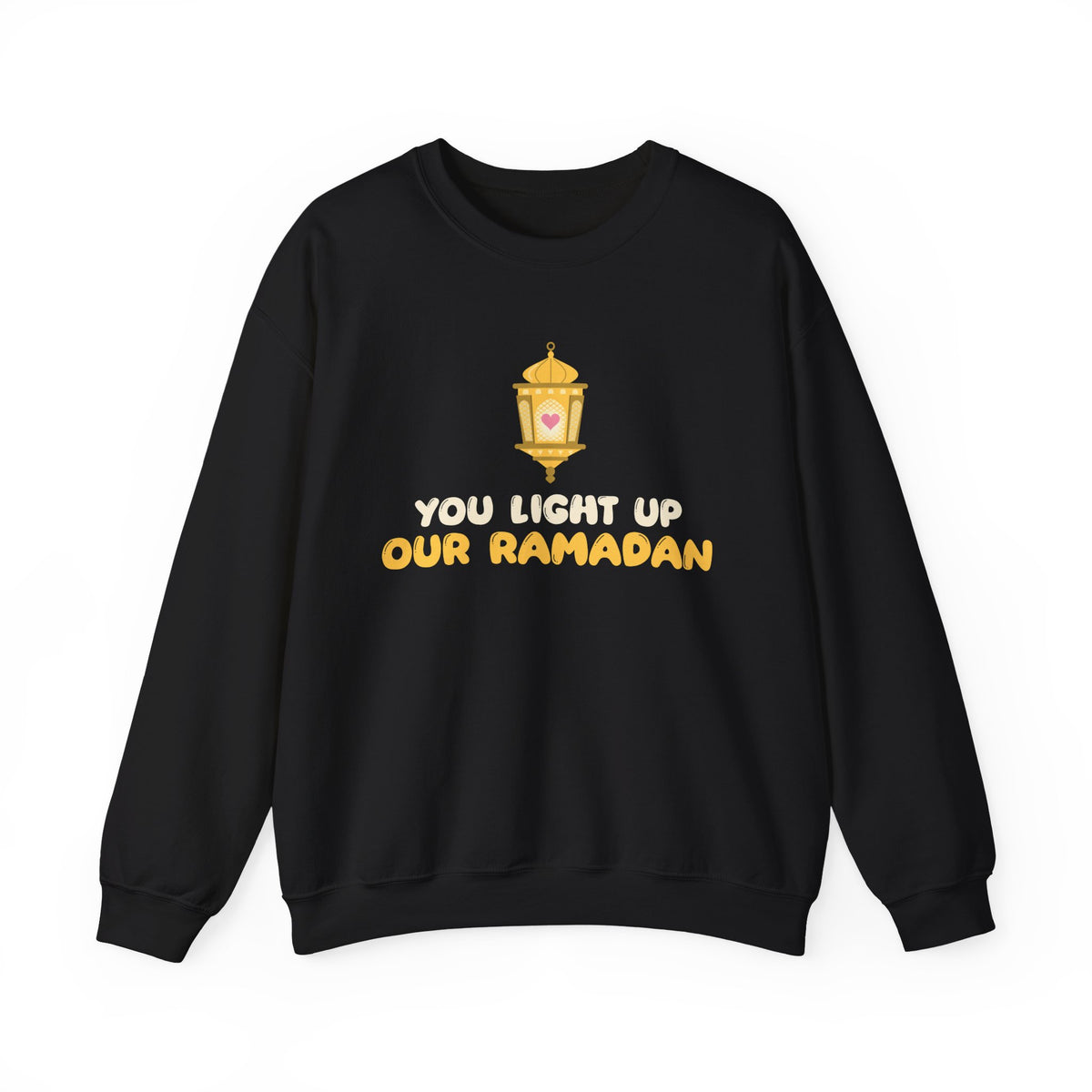 You Light Up Our Ramadan Crewneck Sweatshirt in Black – AdabStars