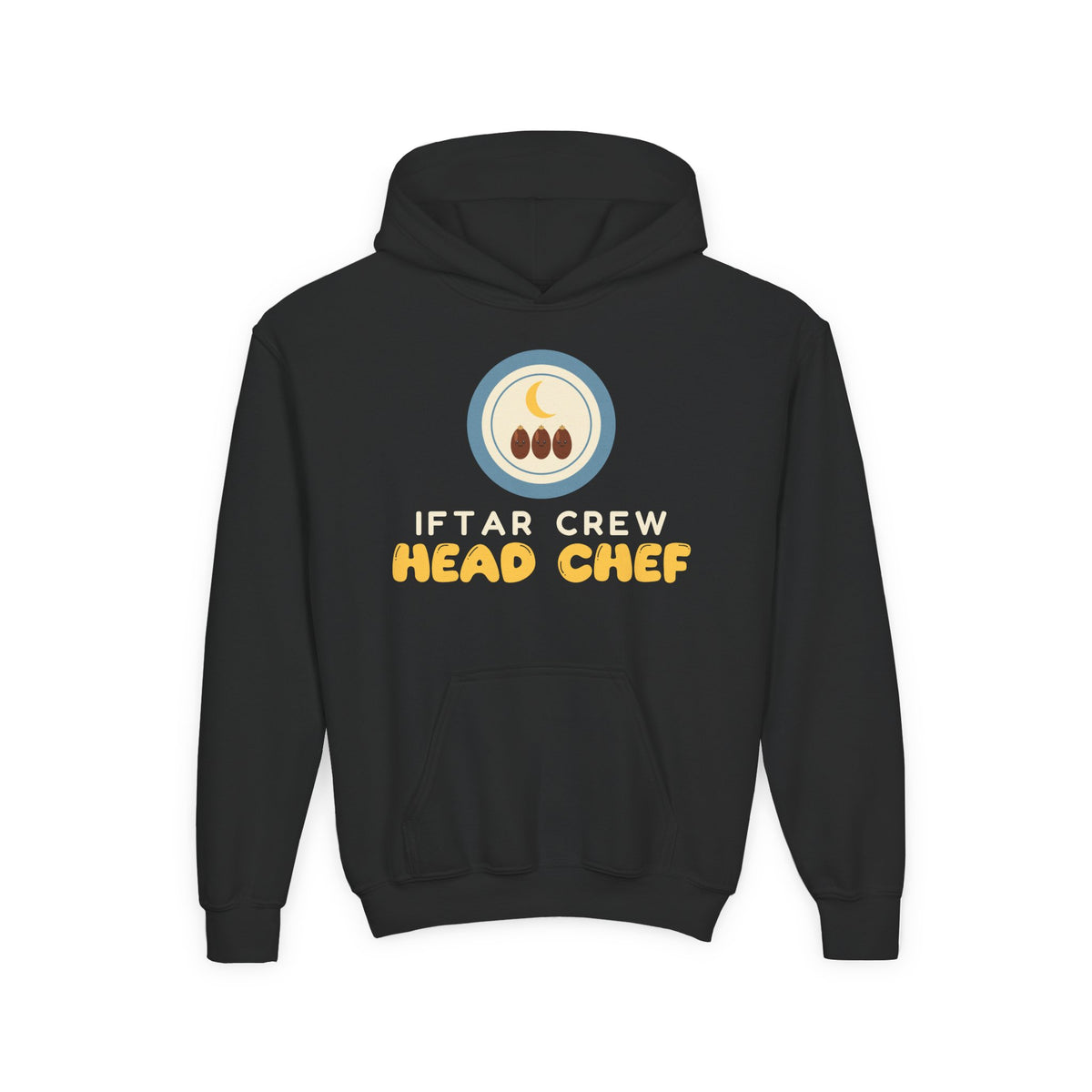 Iftar Crew: Head Chef Kids Hoodie | Crew Head Chef Ramadan Family Cooking Mom Dad | AdabStars Islamic Apparel