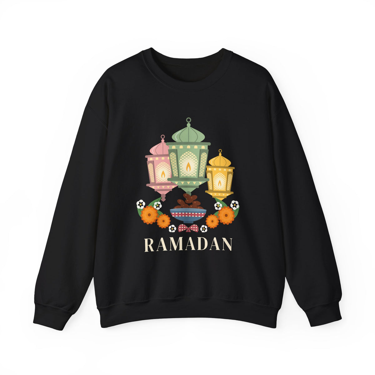 Ramadan Lantern Bouquet Sweatshirt in Black – AdabStars