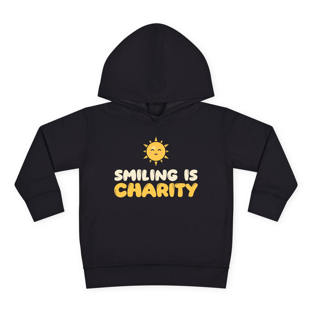 Smiling Is Charity Islamic Toddler Hoodie in Black – AdabStars