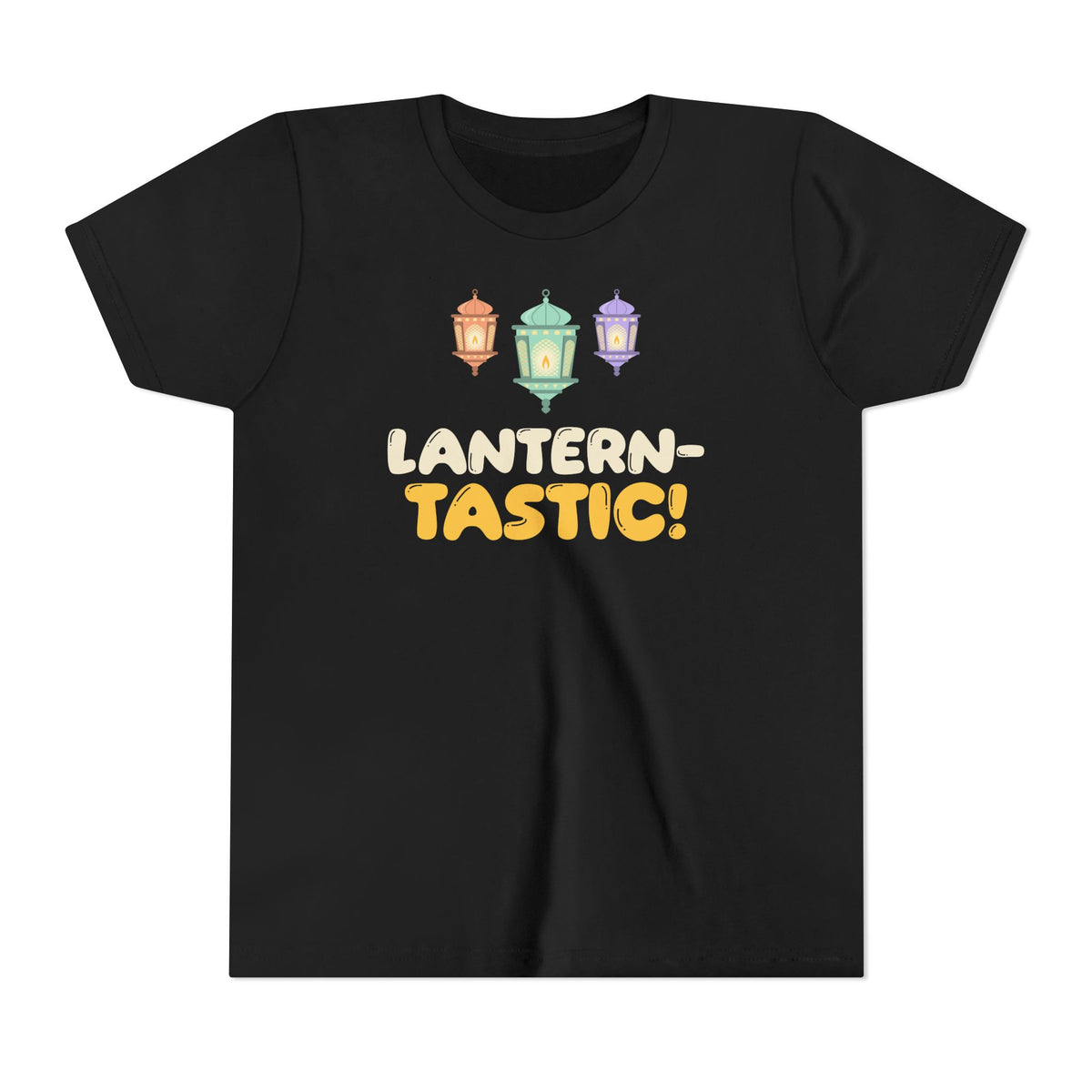 Lantern-Tastic! Ramadan Kids Tee | Tastic Ramadan Kids Three Lanterns Fanoos Pun Cute | AdabStars Islamic Kids Apparel