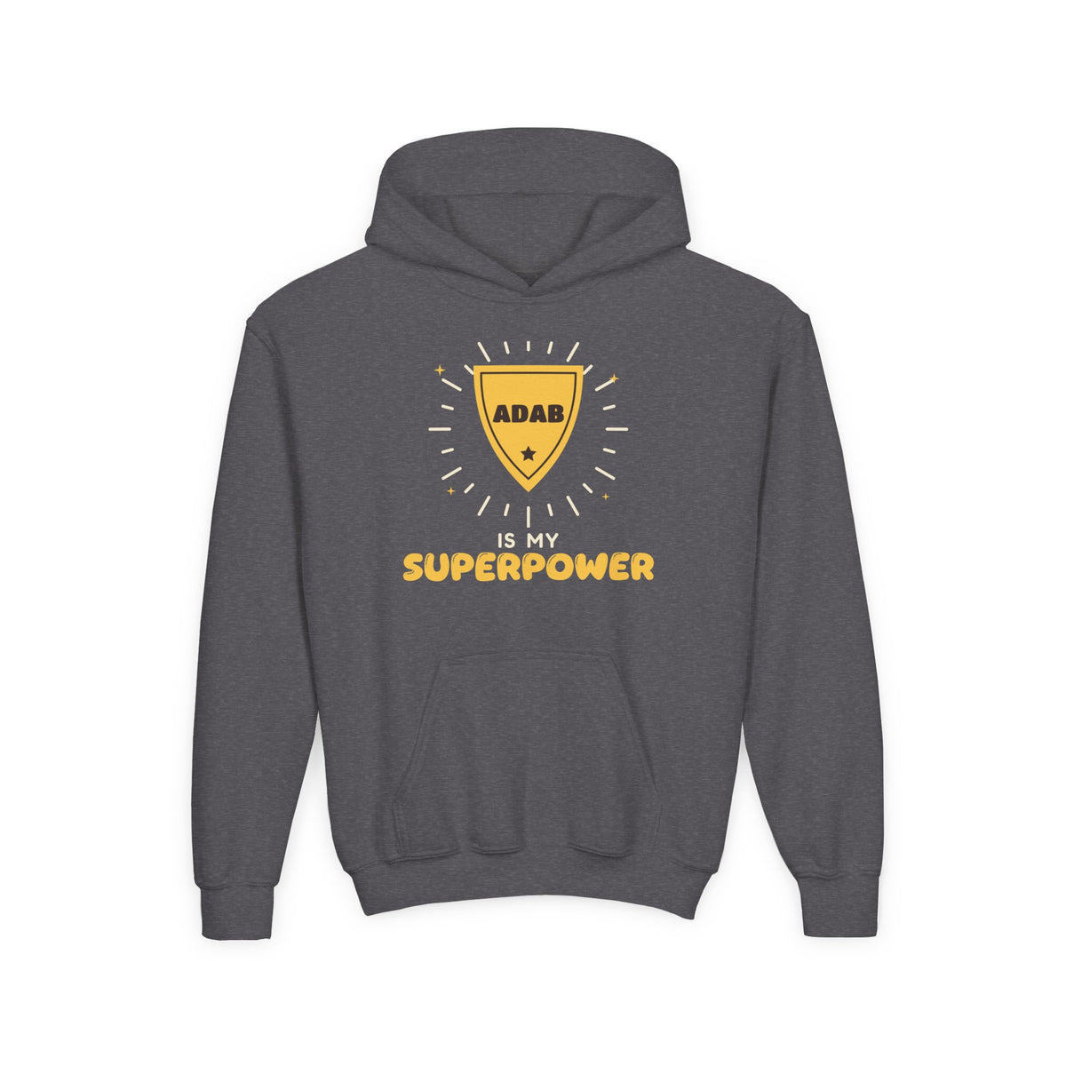 Adab Superpower Ramadan Kids Hoodie | Is My Superpower Kids Islamic Manners Hero Crest | AdabStars Islamic Kids Apparel