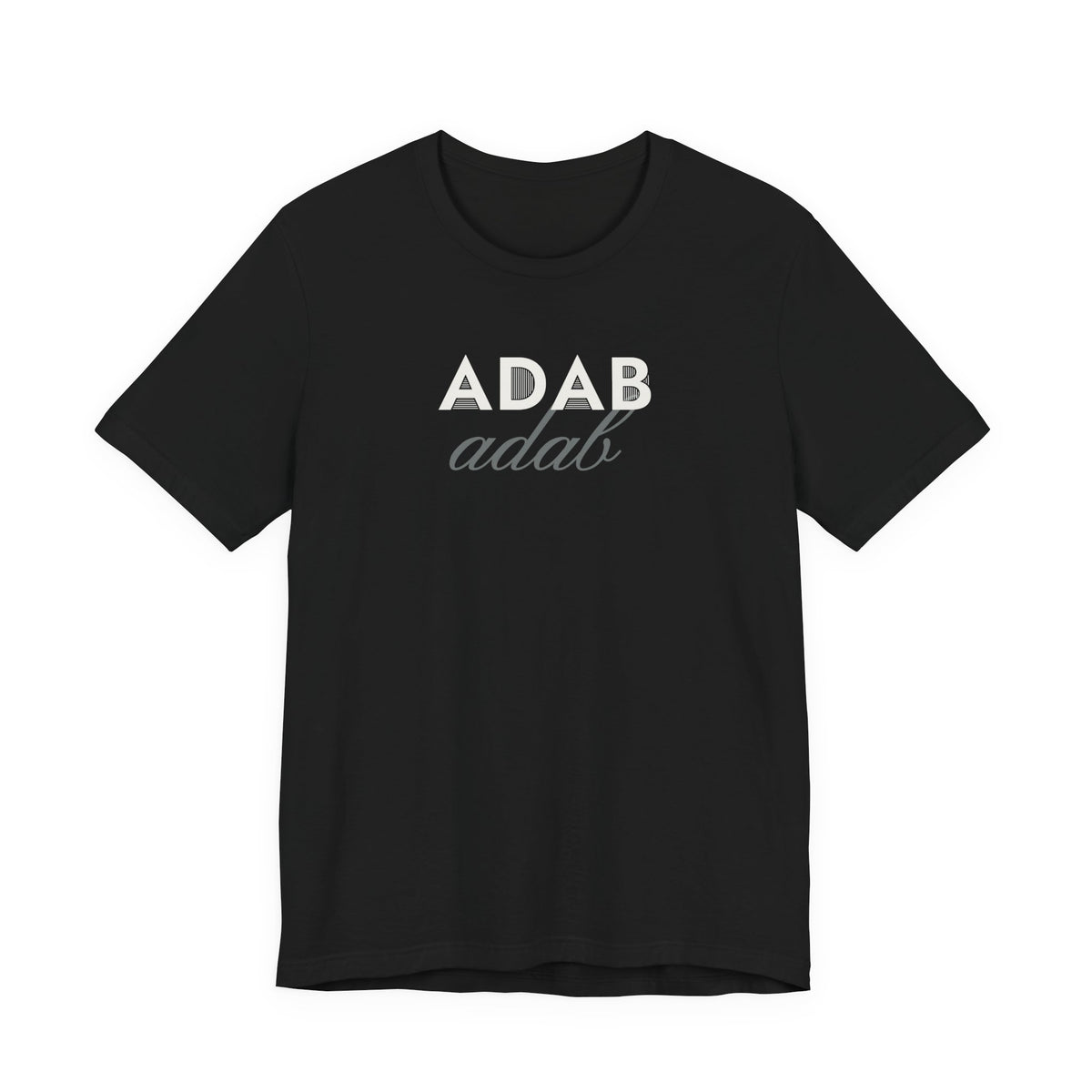 Adab Islamic Shirt | Islamic Manners Typography Script Lettering Men Women | AdabStars Islamic Apparel