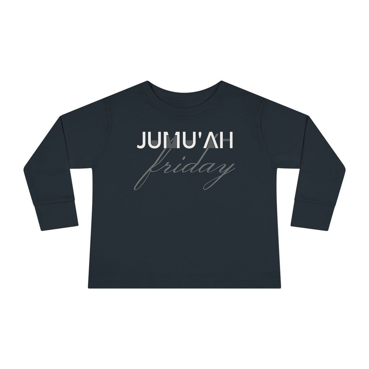 Jumu'ah Friday Islamic Toddler Toddler Long Sleeve Shirt in Black – AdabStars