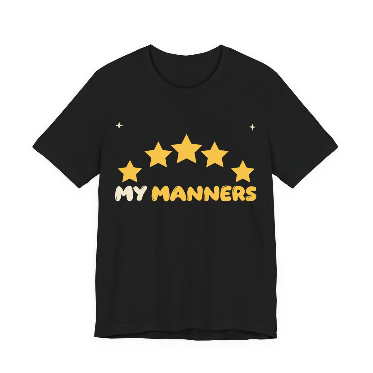 My Manners Rated Islamic Shirt | Adab Kids My Manners Top Rating Row of Stars Polite Muslim | AdabStars Islamic Kids Apparel