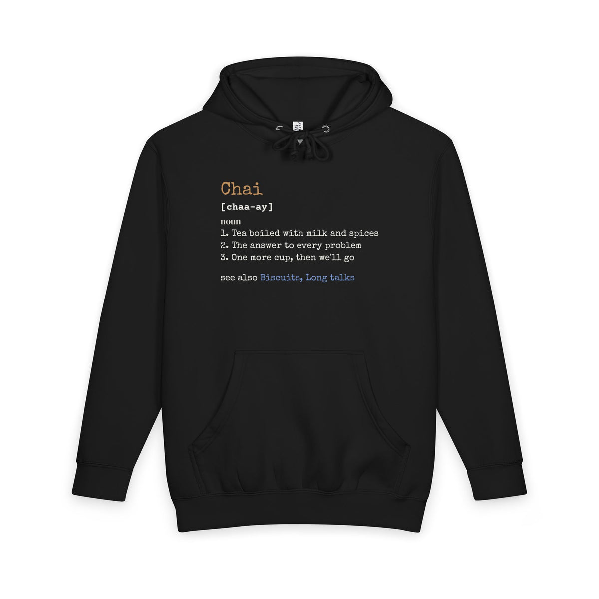 Chai Definition Islamic Heavyweight Premium Heavyweight Hoodie in Black – AdabStars