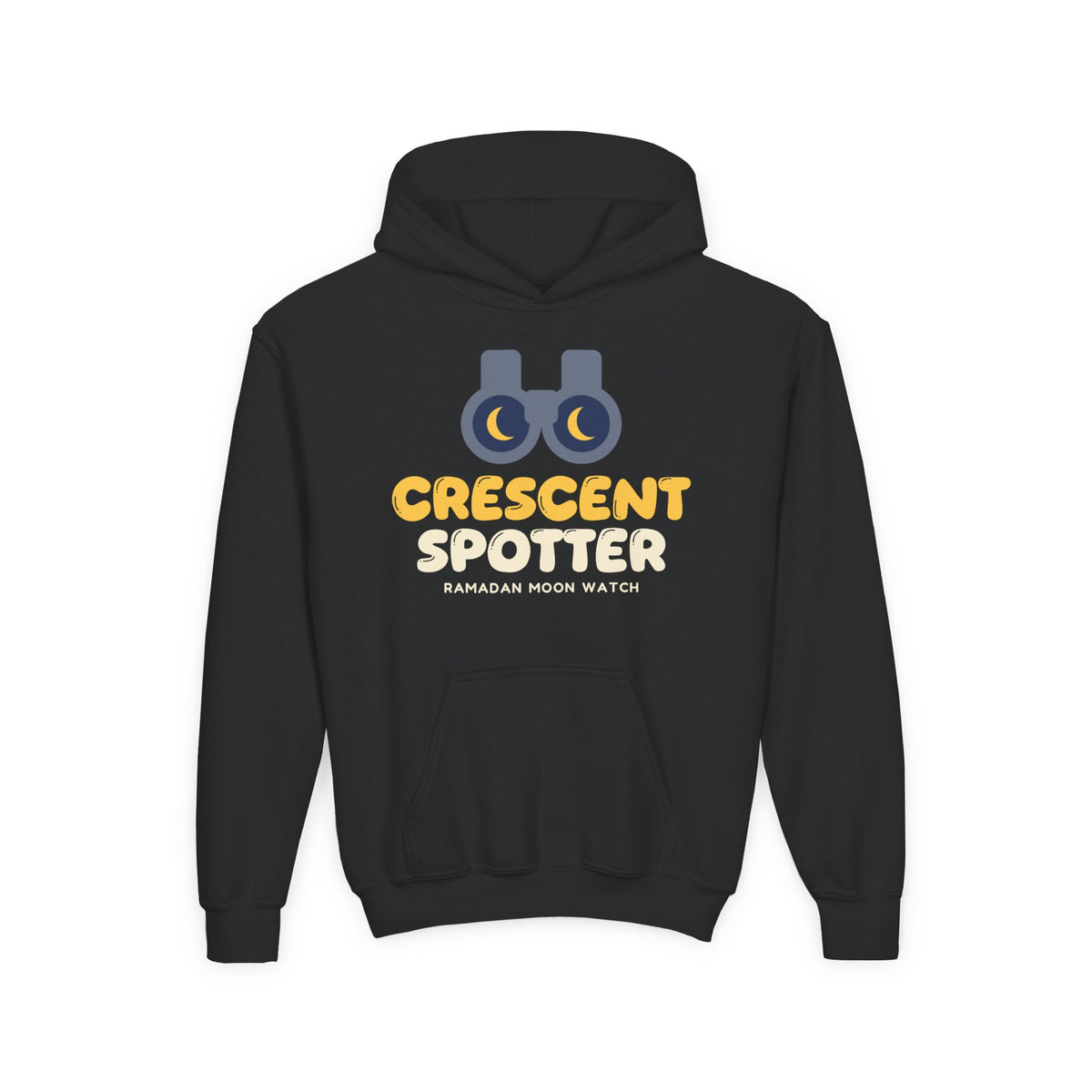 Crescent Spotter Ramadan Kids Hoodie | Ramadan Kids Moon Sighting Binoculars | AdabStars Islamic Kids Apparel