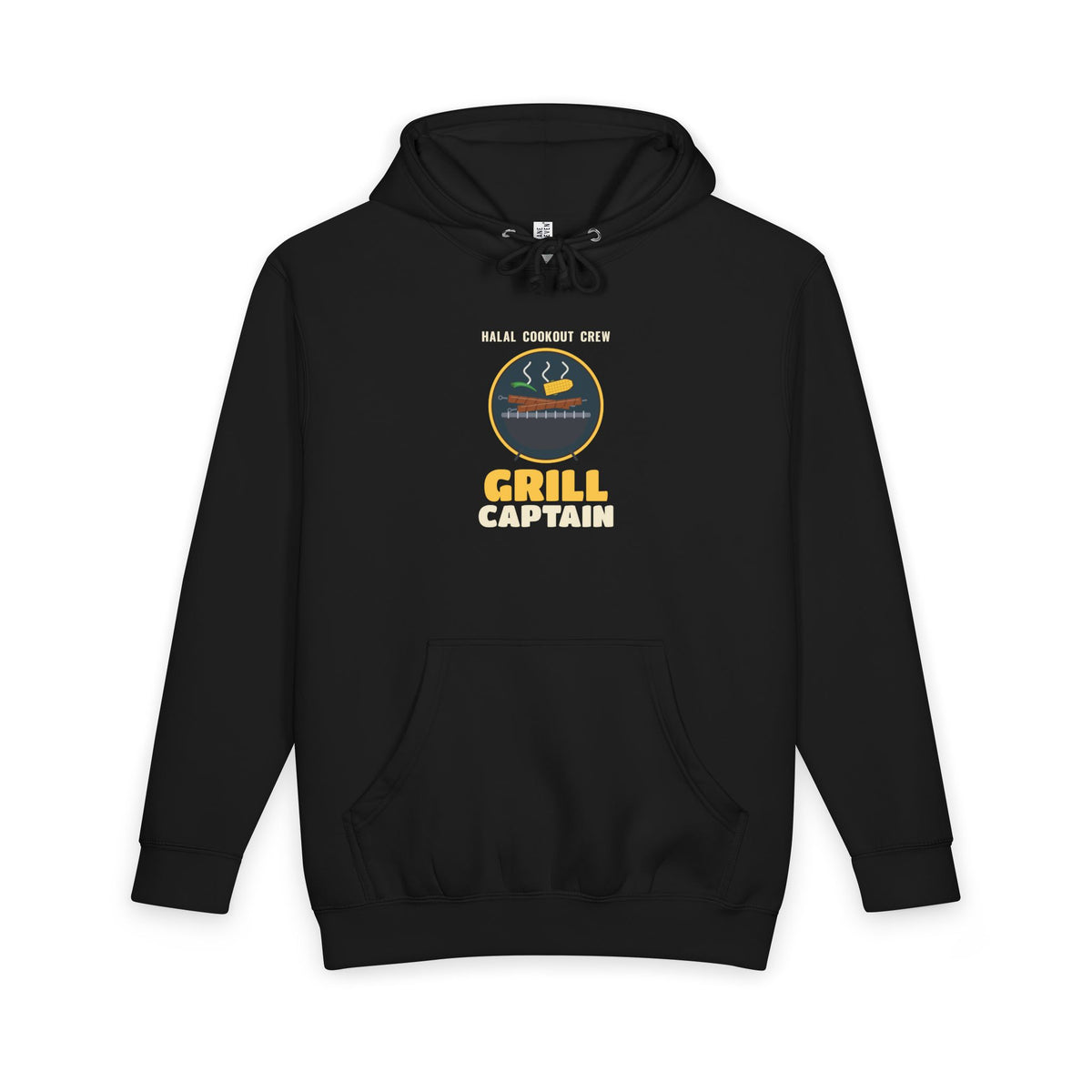 Grill Captain Halal Cookout Premium Heavyweight Hoodie in Black – AdabStars