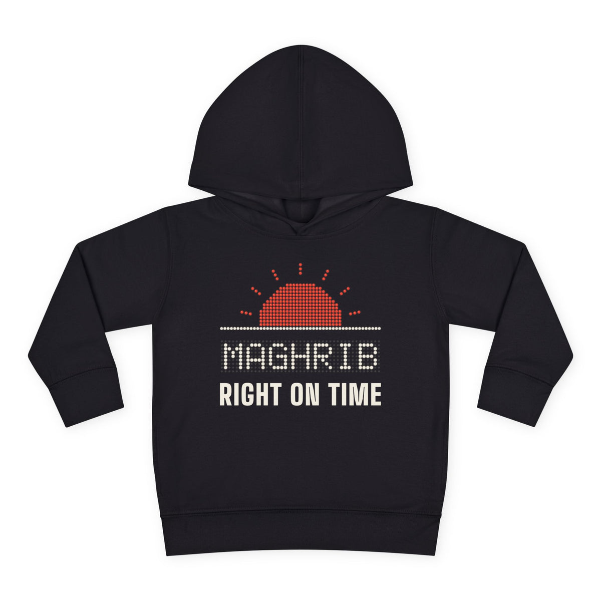 Maghrib: Right on Time Islamic Toddler Hoodie in Black – AdabStars