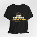 With Hardship Comes Ease Shirt | Surah Ash-Sharh Qur'an 94:5-6 on the Back Islamic Reminder | AdabStars