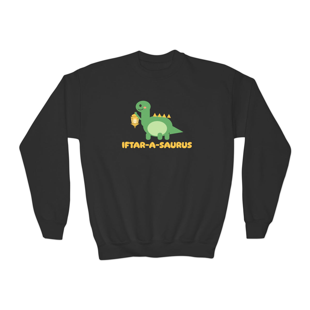 Iftar-A-Saurus Ramadan Kids Sweatshirt | Ramadan Kids Dinosaur Lantern Dino Pun | AdabStars Islamic Kids Apparel