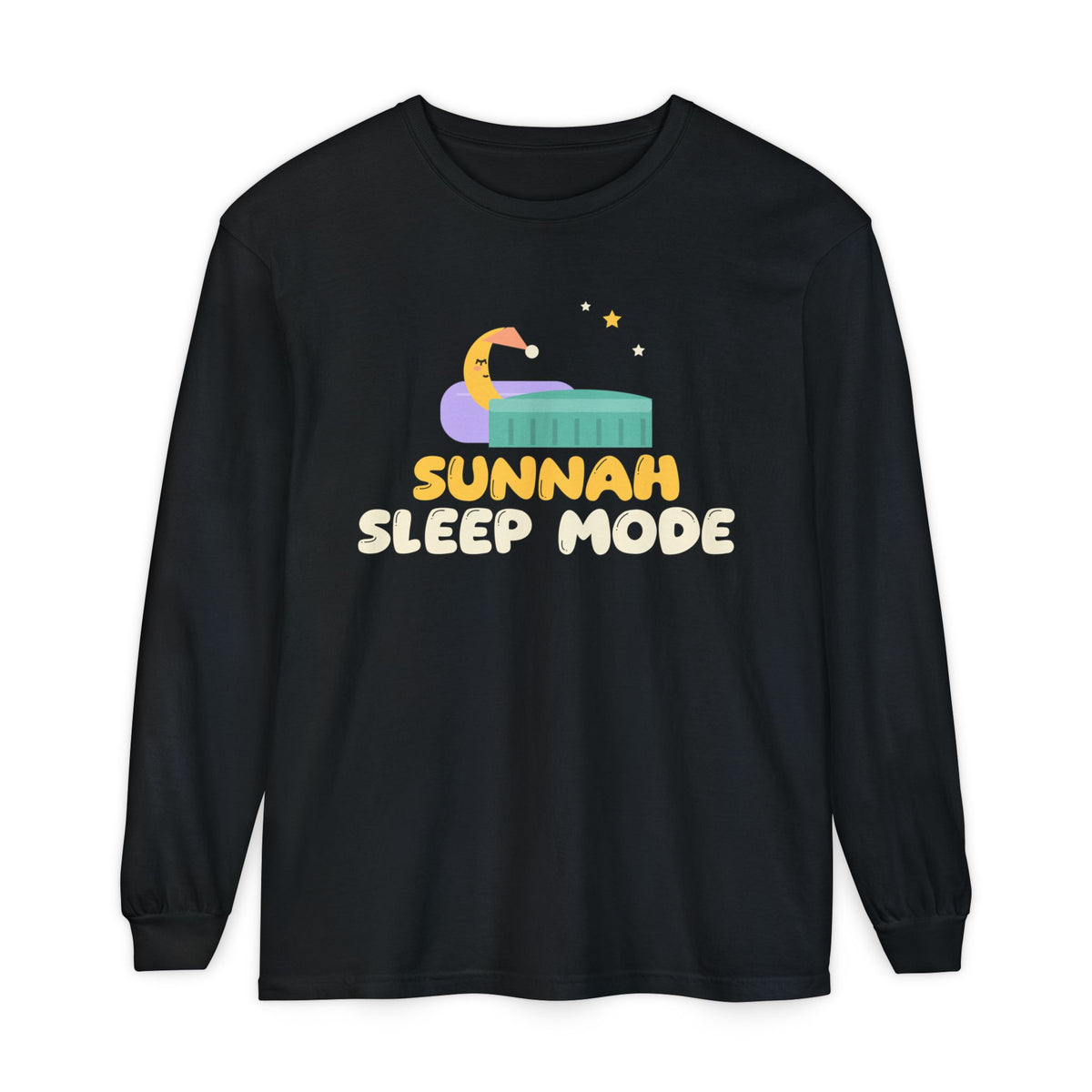 Sunnah Sleep Mode Islamic Heavyweight Long Sleeve Shirt in Black – AdabStars