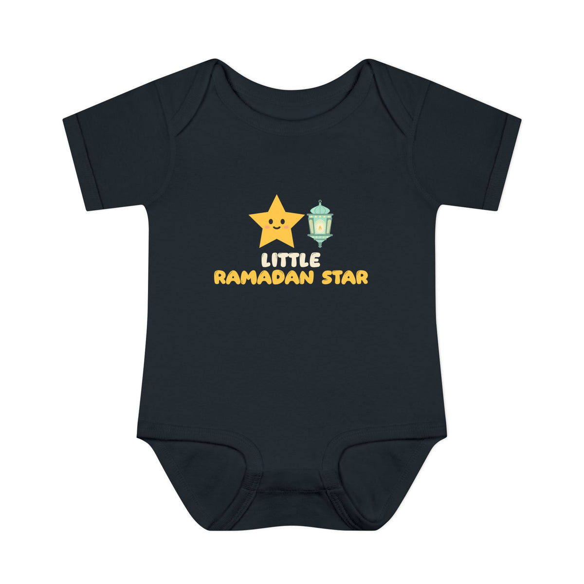 Little Ramadan Star Ramadan Baby Bodysuit in Black – AdabStars