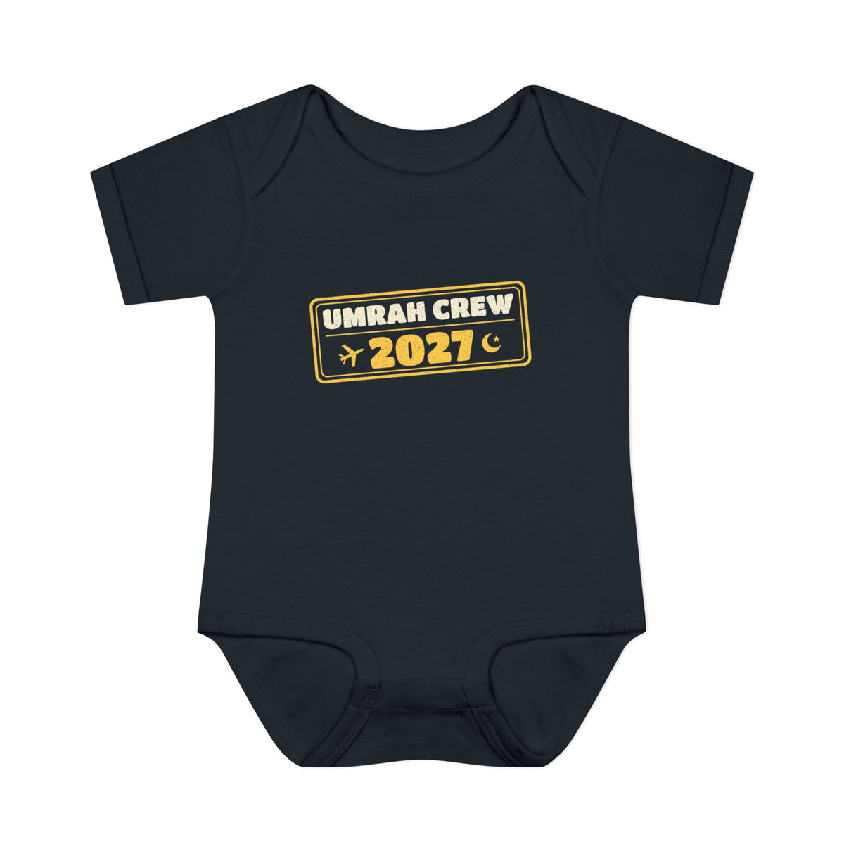 Umrah Crew 2027 Baby Bodysuit in Black – AdabStars