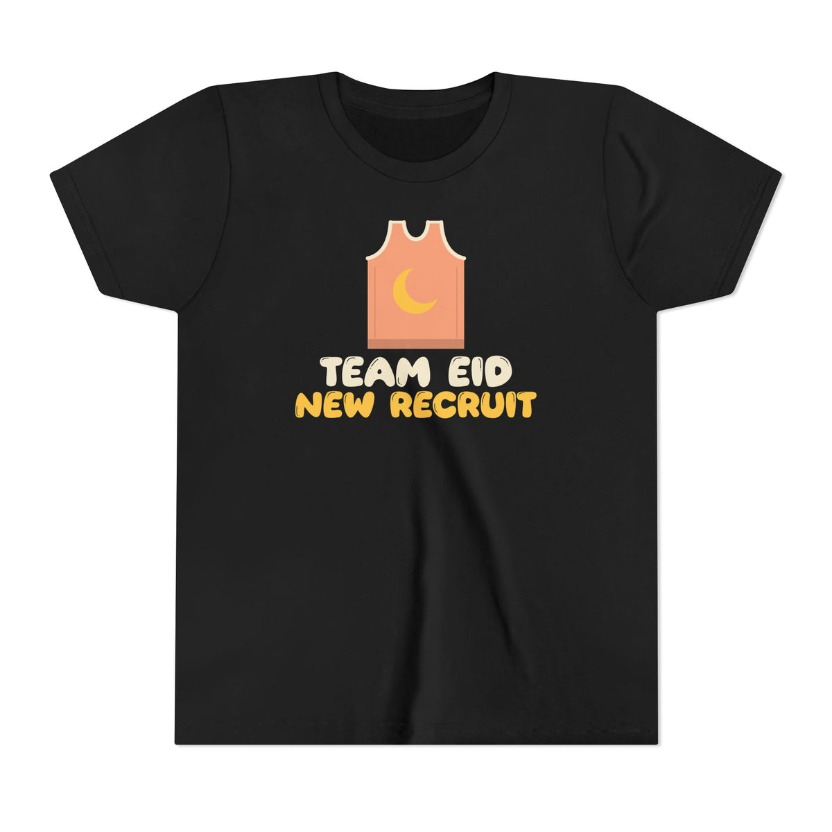 Team Eid New Recruit Kids Tee | Basketball Little Kids Peach Jersey | AdabStars Islamic Kids Apparel