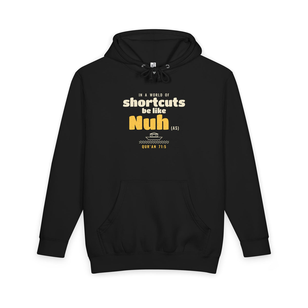 Be Like Nuh (AS) Heavyweight Premium Heavyweight Hoodie in Black, front and back print – AdabStars