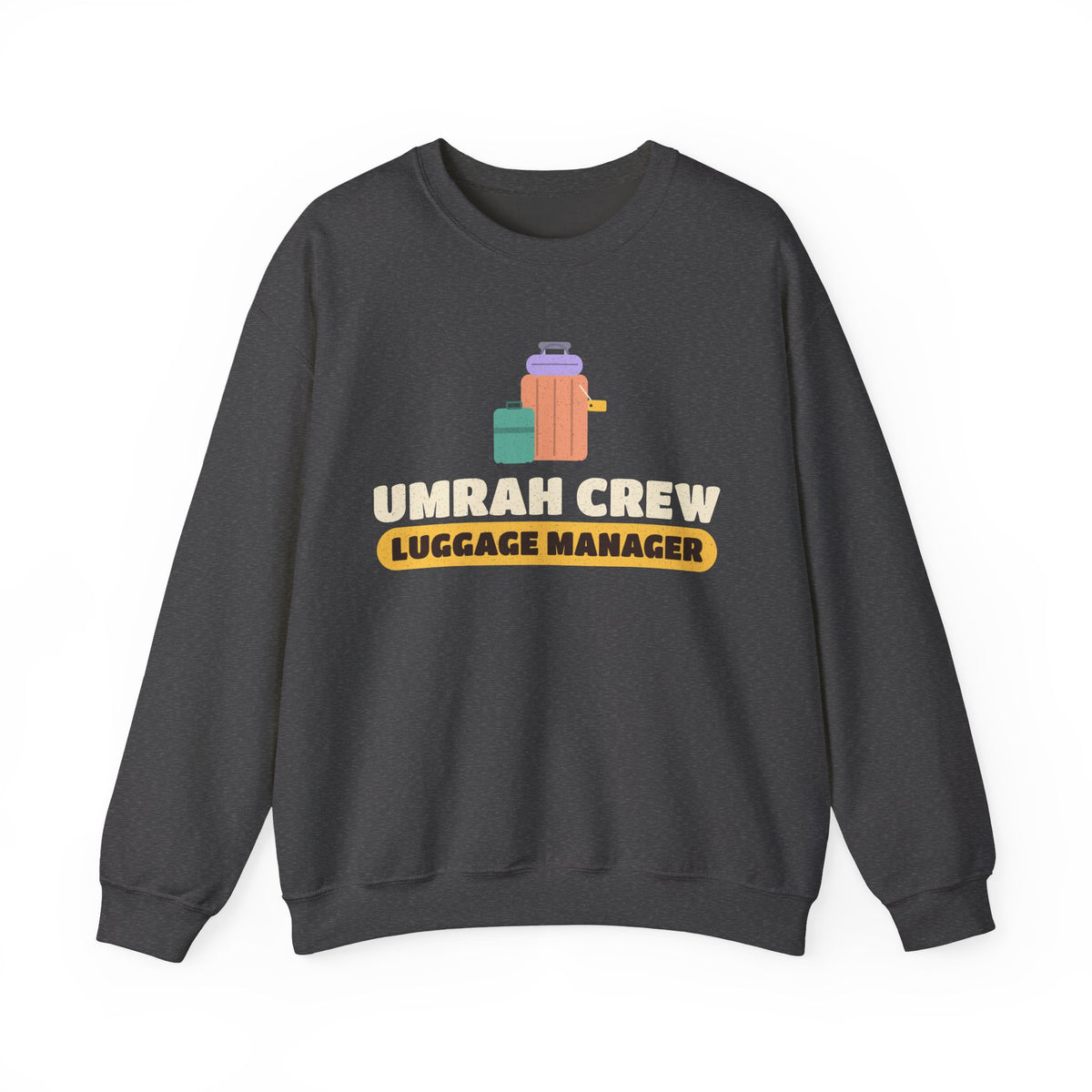 Umrah Crew Luggage Manager Sweatshirt in Dark Heather – AdabStars