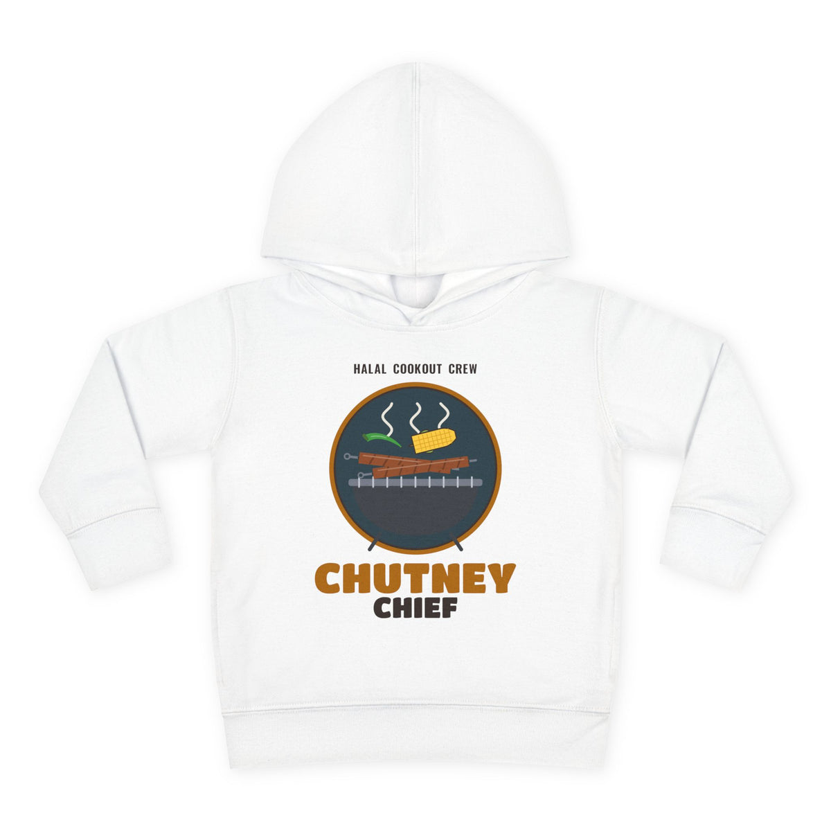 Chutney Chief Halal Cookout Toddler Hoodie in White – AdabStars