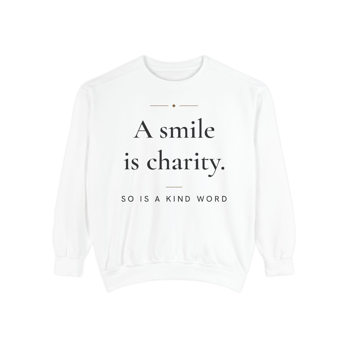 A smile is charity Islamic Premium Sweatshirt in White – AdabStars