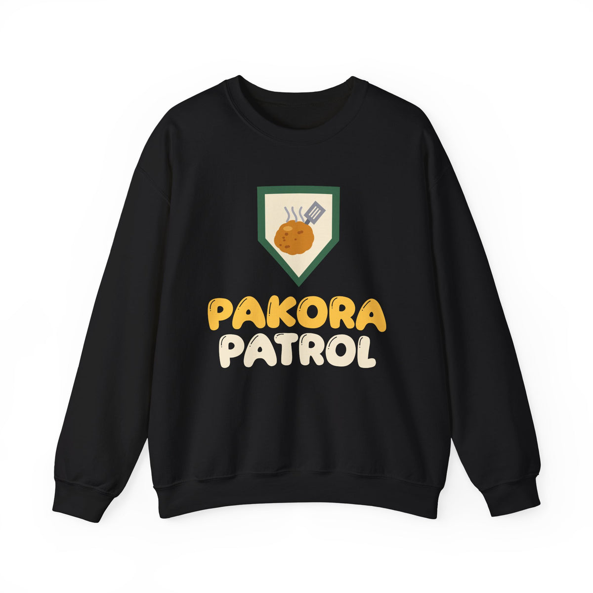 Pakora Patrol Ramadan Crewneck Sweatshirt in Black – AdabStars