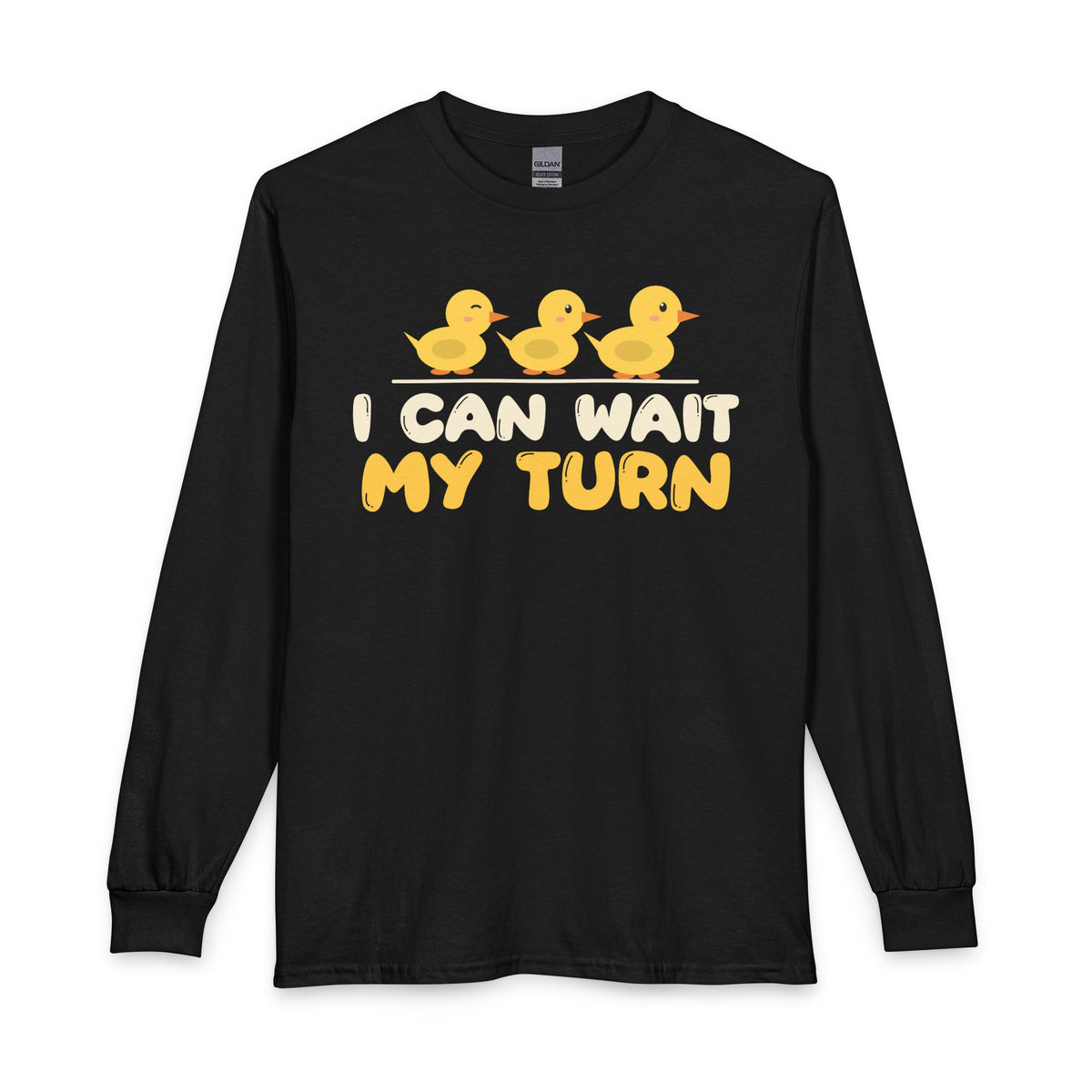 Wait My Turn Islamic Long Sleeve Shirt in Black – AdabStars