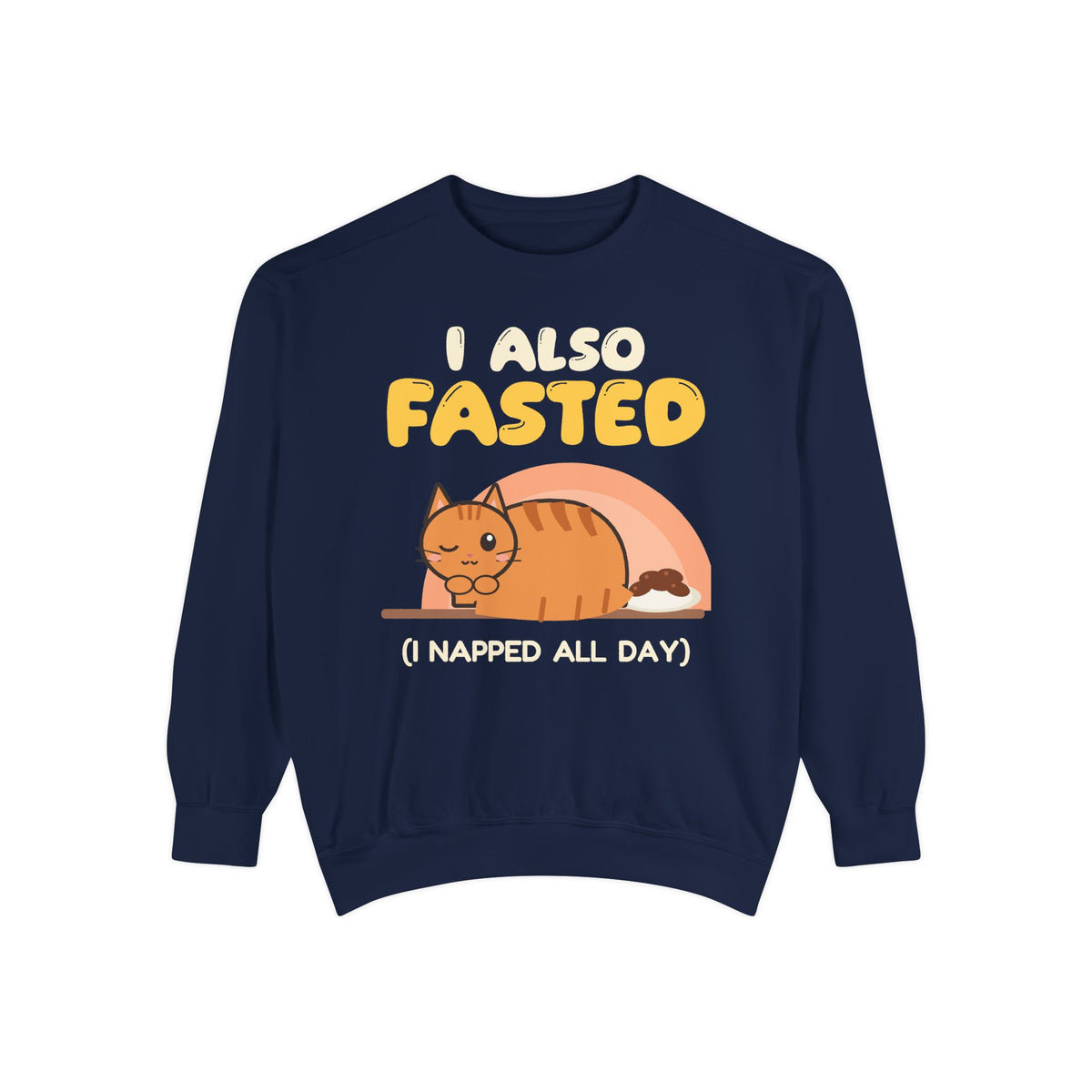 I Also Fasted Premium Sweatshirt in True Navy – AdabStars