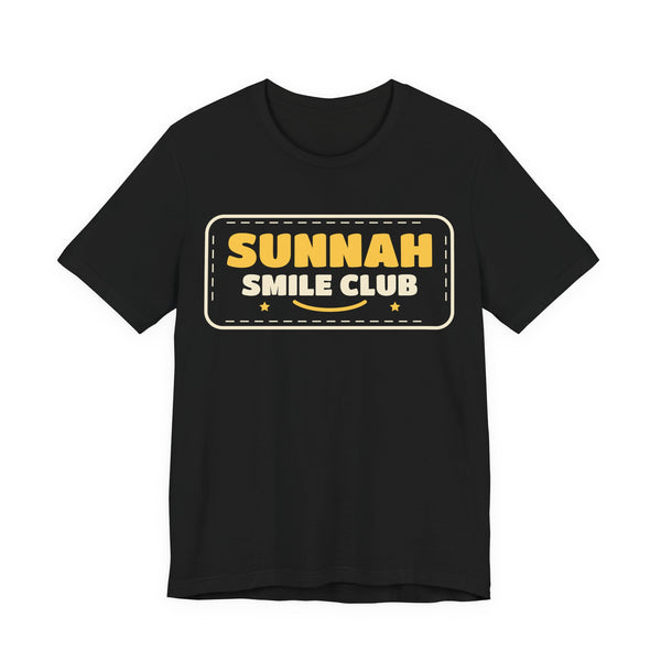 Sunnah Smile Club Islamic Unisex T-Shirt in Black – AdabStars