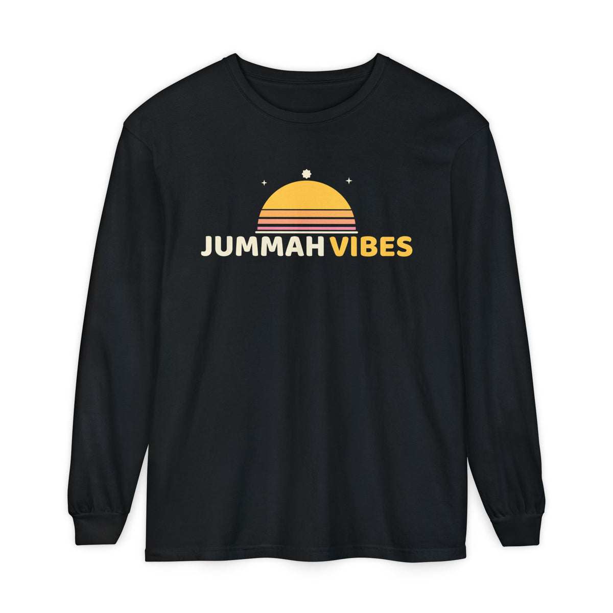 Jummah Vibes Islamic Heavyweight Long Sleeve Shirt in Black – AdabStars