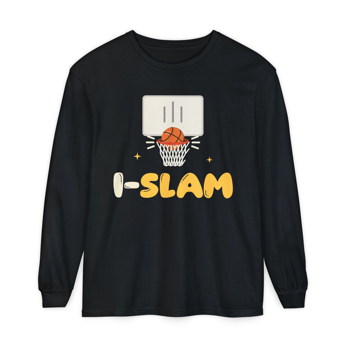 I-Slam Muslim Long Sleeve Shirt | Muslim Basketball Kids I-Slam Pun Proud Islam Hoop Dunk | AdabStars Islamic Kids Apparel