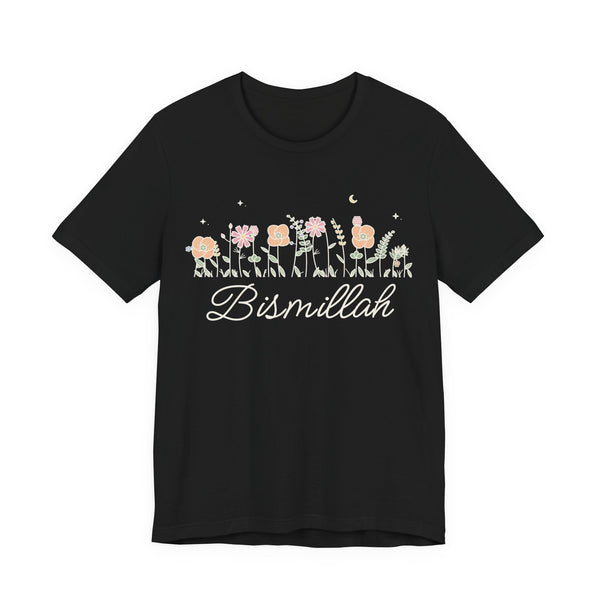 Bismillah Meadow Flowers Islamic Unisex T-Shirt – AdabStars
