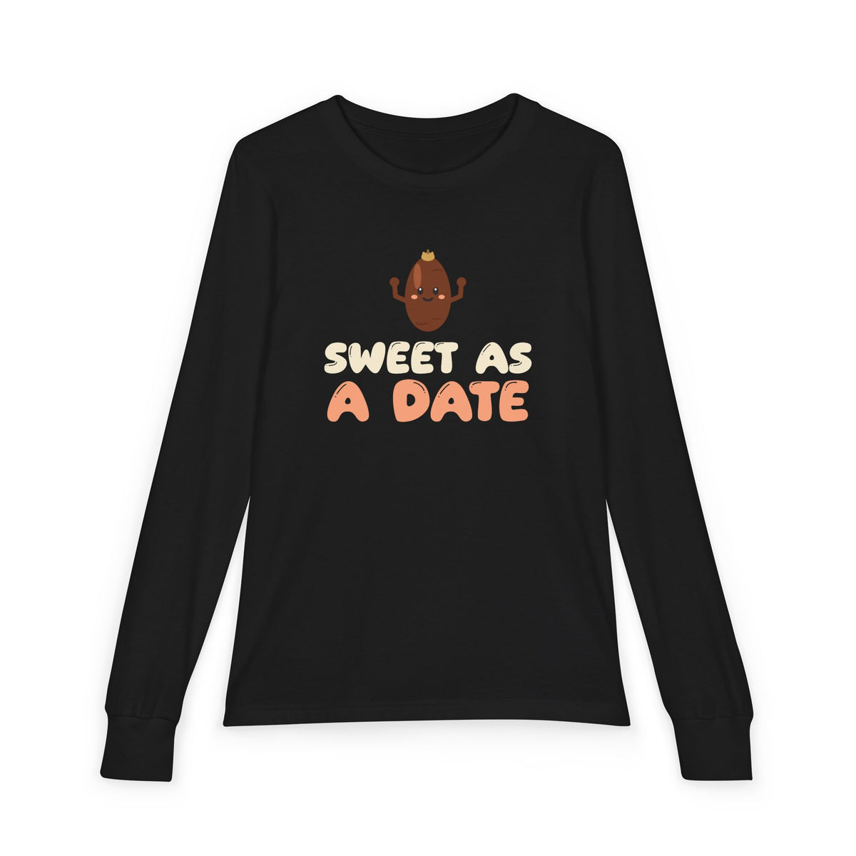 Sweet As A Date Ramadan Kids Long Sleeve Shirt | Ramadan Kids Cute Fruit Little One Eid | AdabStars Islamic Kids Apparel
