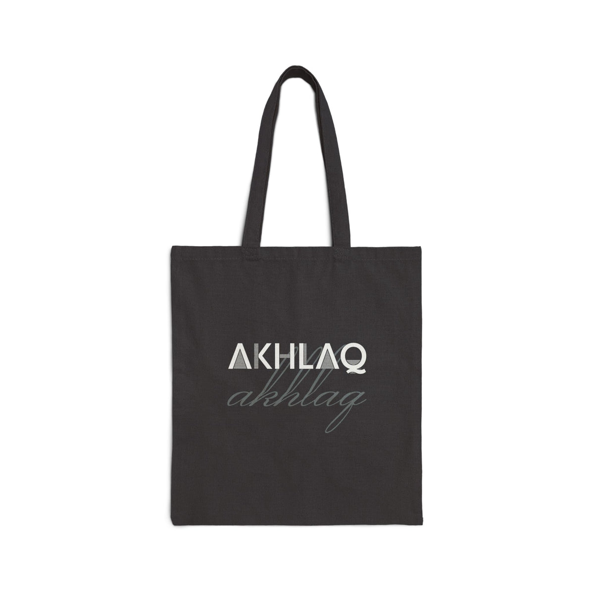 Akhlaq Canvas Tote Bag in Black, one-sided print – AdabStars