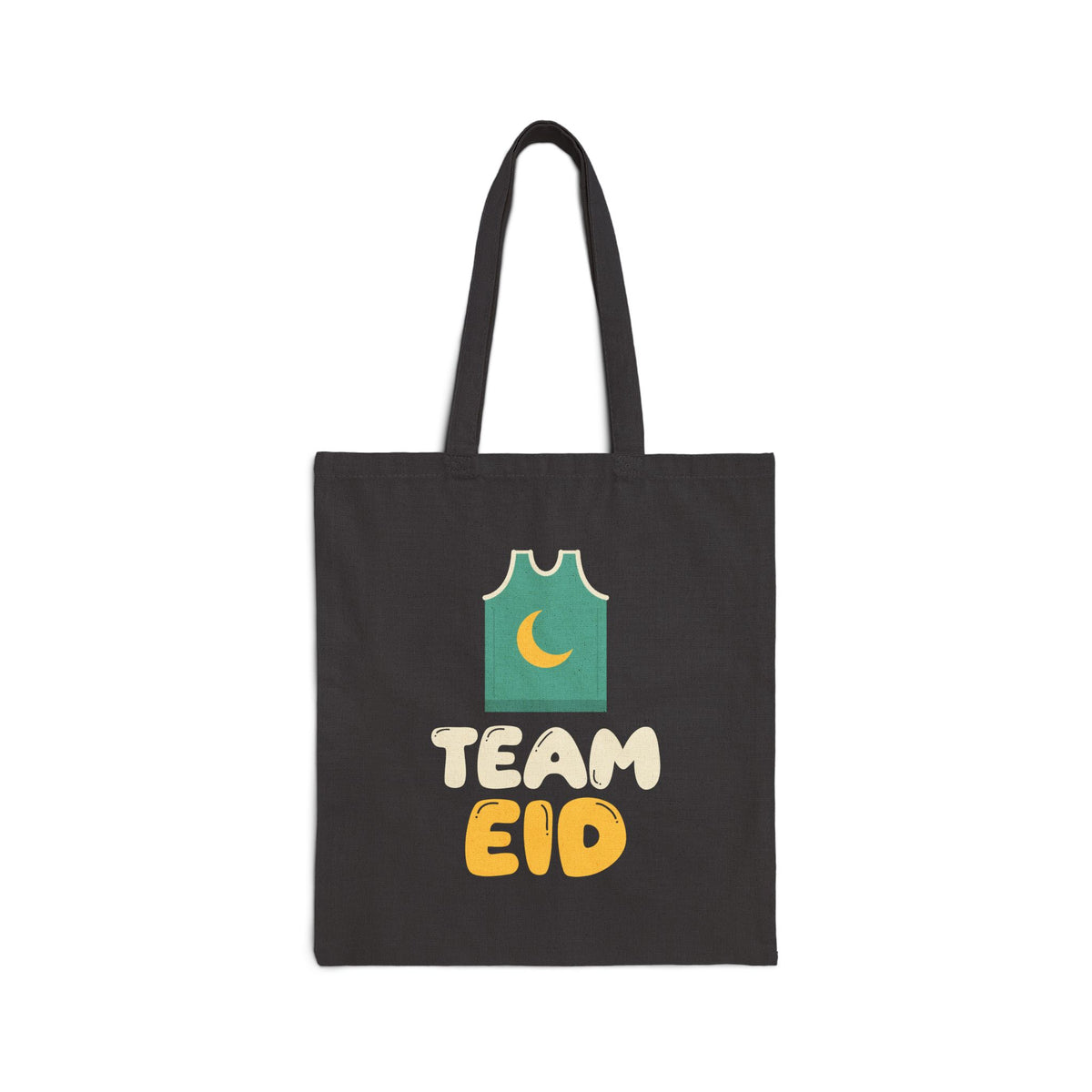 Team Eid Canvas Tote Bag in Black, one-sided print – AdabStars