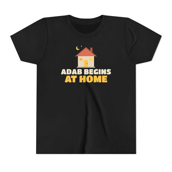 Adab Begins At Home Kids T-Shirt in Black – AdabStars