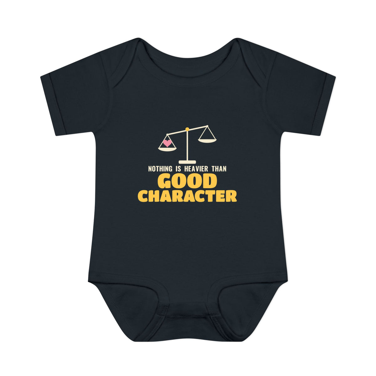 Heavier Than Good Character Islamic Baby Bodysuit in Black – AdabStars