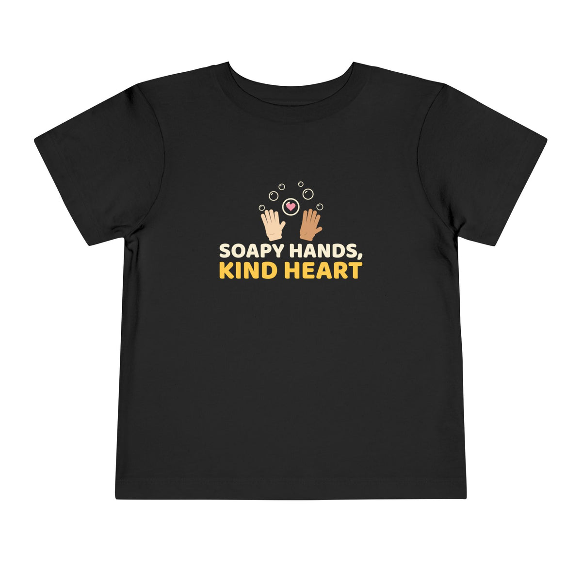 Soapy Hands Kind Heart Ramadan Toddler Tee | Adab Kids Soapy Hands Kind Heart Handwashing Bubbles Muslim | AdabStars Islamic Kids Apparel