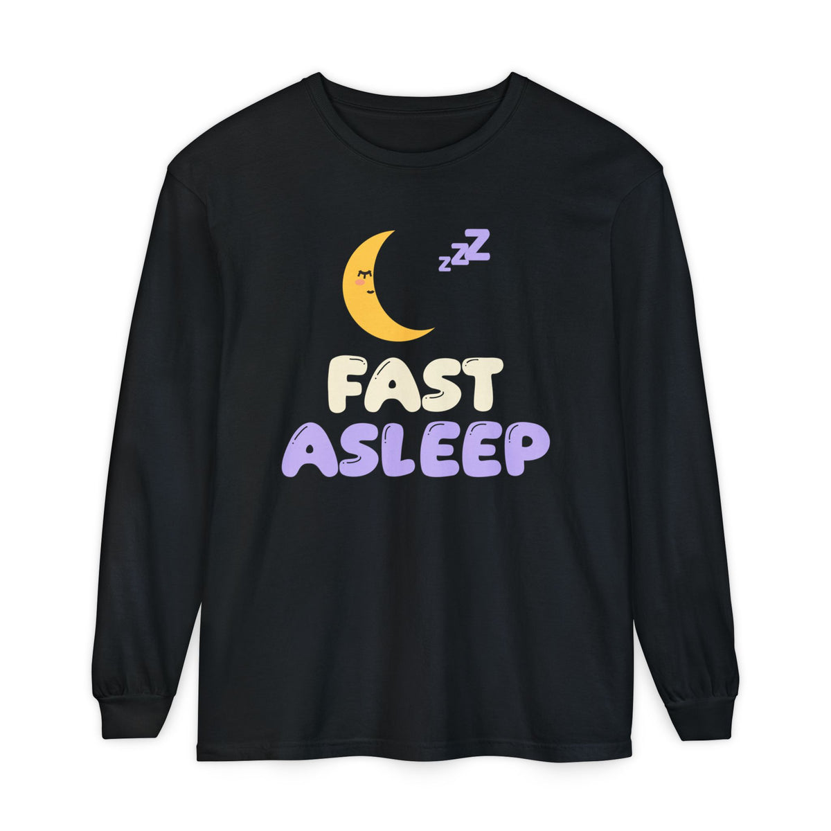 Fast Asleep Long Sleeve Shirt | Ramadan Kids Sleepy Moon Pajama Night Pun | AdabStars Islamic Kids Apparel