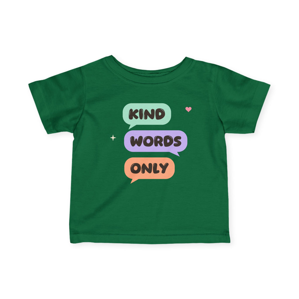 Kind Words Only Islamic Baby T-Shirt in Kelly – AdabStars