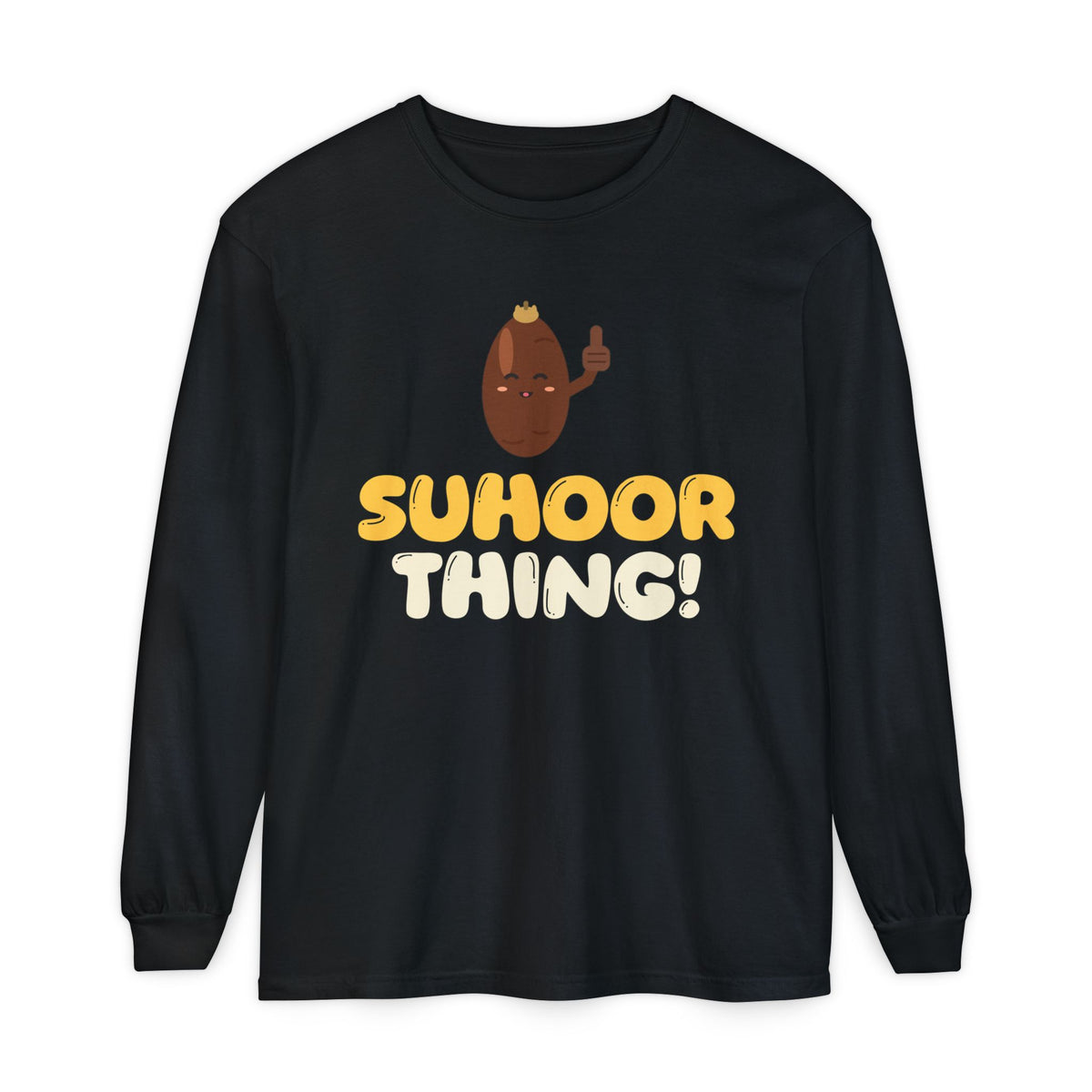 Suhoor Thing! Long Sleeve Shirt | Thing Ramadan Kids Date Fruit Thumbs Up Pun Funny | AdabStars Islamic Kids Apparel