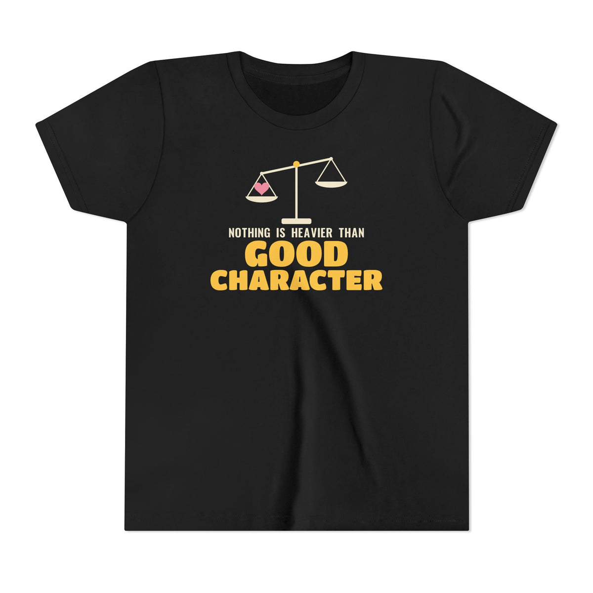 Heavier Than Good Character Ramadan Kids Tee | Islamic Good Character Nothing Is Heavier Balance Scale | AdabStars Islamic Apparel
