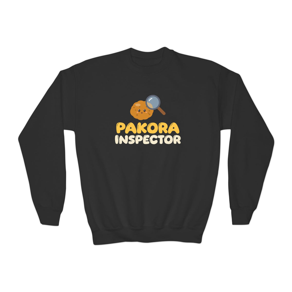 Pakora Inspector Ramadan Kids Sweatshirt | Ramadan Iftar Funny Desi Food Pakistani | AdabStars Islamic Apparel