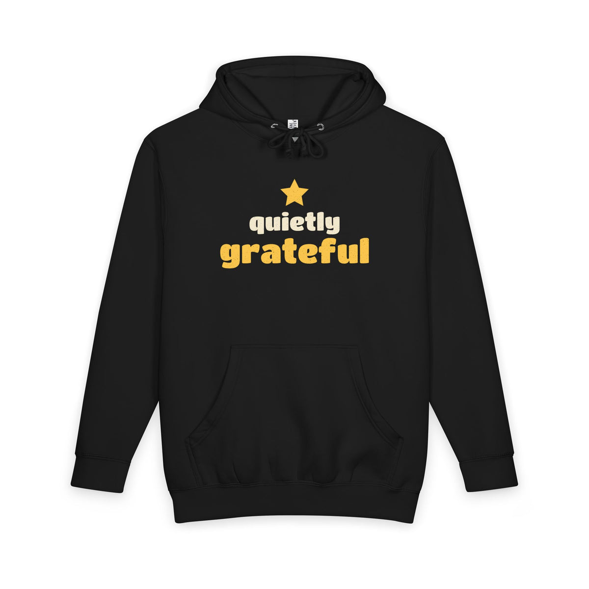 Quietly Grateful Islamic Heavyweight Premium Heavyweight Hoodie in Black – AdabStars