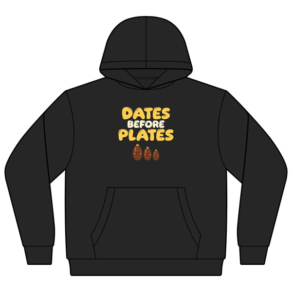 Dates Before Plates Ramadan Kids Hoodie | Ramadan Iftar Kids Family Food Pun | AdabStars Islamic Apparel