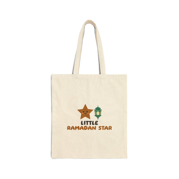 Little Ramadan Star Canvas Tote Bag in Natural, double-sided print – AdabStars